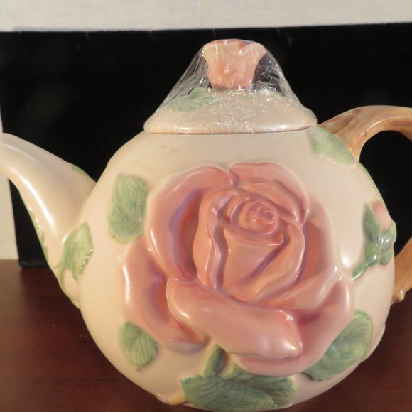 Fitz & Floyd DISPLAY ONLY Teapot Blushing Rose (109C) - Picture 3 of 11